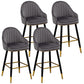 Metal Contemporary Dining Room Arm Stool Kitchen Low Back Bar Stool Dark Gray 4 Piece Set Clearhalo 'Bar Furniture' 'Bar Stools' 'bar_stools' 'furn' 'furn_bar_stools' 'Furniture' 'furniture_bar_stools' 'Kitchen & Dining Furniture' 4769270