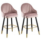 Metal Contemporary Dining Room Arm Stool Kitchen Low Back Bar Stool Cameo Brown 2 Piece Set Clearhalo 'Bar Furniture' 'Bar Stools' 'bar_stools' 'furn' 'furn_bar_stools' 'Furniture' 'furniture_bar_stools' 'Kitchen & Dining Furniture' 4769282