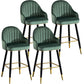 Metal Contemporary Dining Room Arm Stool Kitchen Low Back Bar Stool Peacock Green 4 Piece Set Clearhalo 'Bar Furniture' 'Bar Stools' 'bar_stools' 'furn' 'furn_bar_stools' 'Furniture' 'furniture_bar_stools' 'Kitchen & Dining Furniture' 4769285