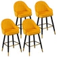 Metal Contemporary Dining Room Arm Stool Kitchen Low Back Bar Stool Orange 4 Piece Set Clearhalo 'Bar Furniture' 'Bar Stools' 'bar_stools' 'furn' 'furn_bar_stools' 'Furniture' 'furniture_bar_stools' 'Kitchen & Dining Furniture' 4769287