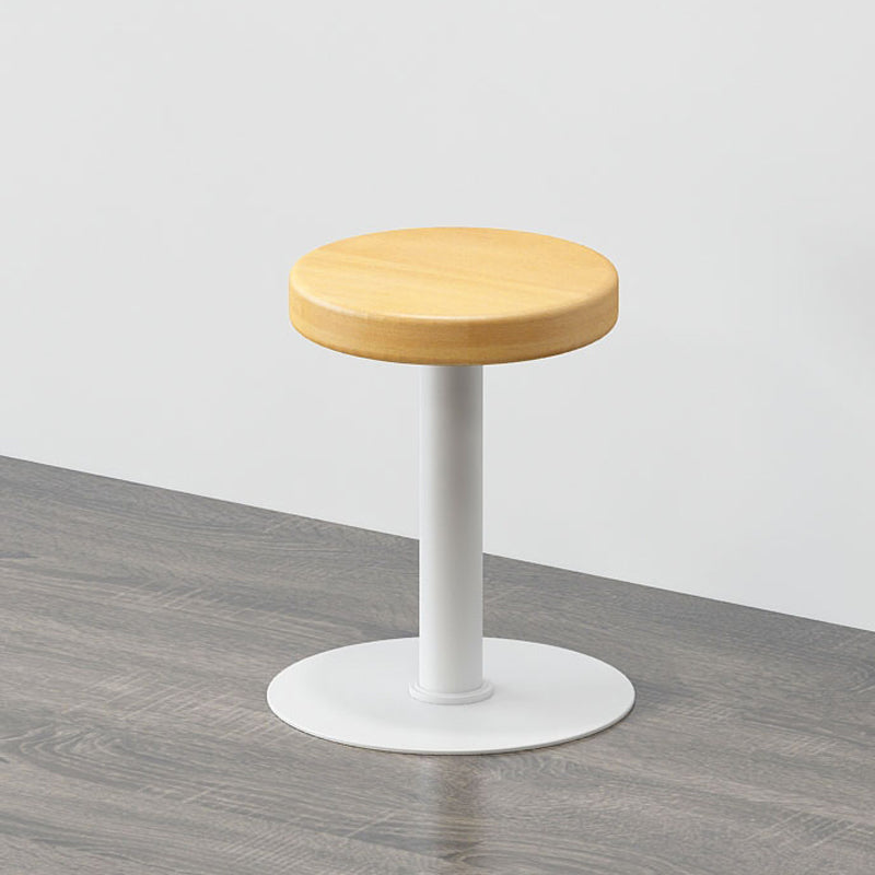 Contemporary Footrest Backless Barstool Matte Finish Home Stool White 1 Piece Clearhalo 'Bar Furniture' 'Bar Stools' 'bar_stools' 'furn' 'furn_bar_stools' 'Furniture' 'furniture_bar_stools' 'Kitchen & Dining Furniture' 4769292