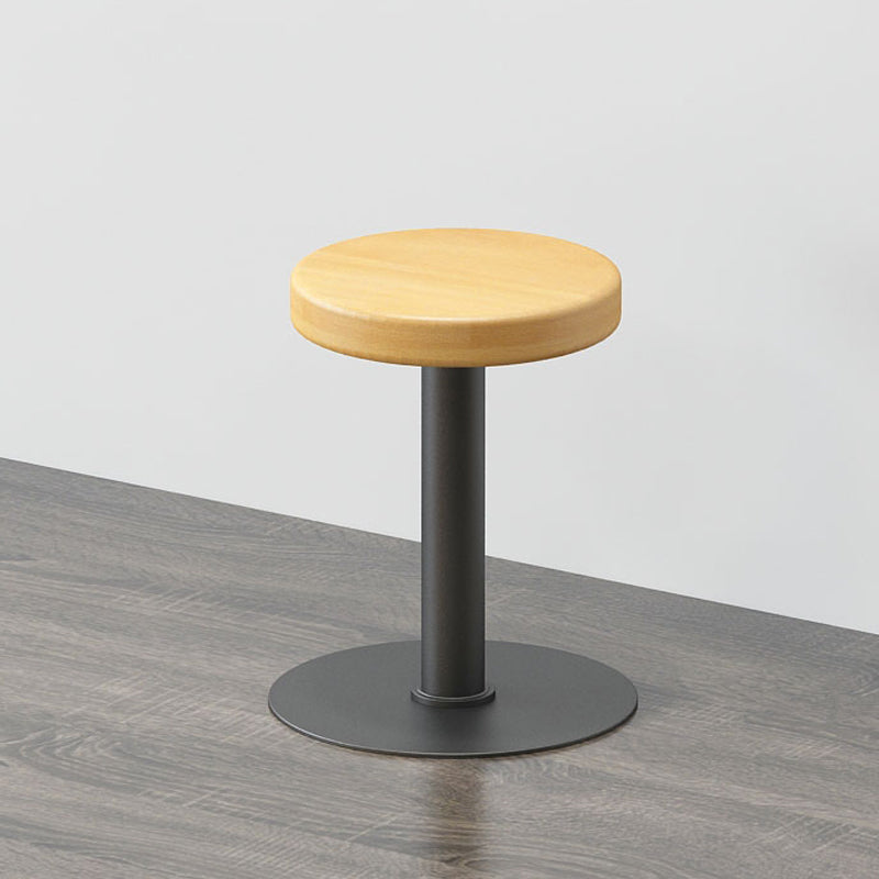 Contemporary Footrest Backless Barstool Matte Finish Home Stool Black 1 Piece Clearhalo 'Bar Furniture' 'Bar Stools' 'bar_stools' 'furn' 'furn_bar_stools' 'Furniture' 'furniture_bar_stools' 'Kitchen & Dining Furniture' 4769293