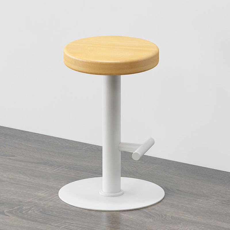 Contemporary Footrest Backless Barstool Matte Finish Home Stool White 1 Piece Clearhalo 'Bar Furniture' 'Bar Stools' 'bar_stools' 'furn' 'furn_bar_stools' 'Furniture' 'furniture_bar_stools' 'Kitchen & Dining Furniture' 4769295
