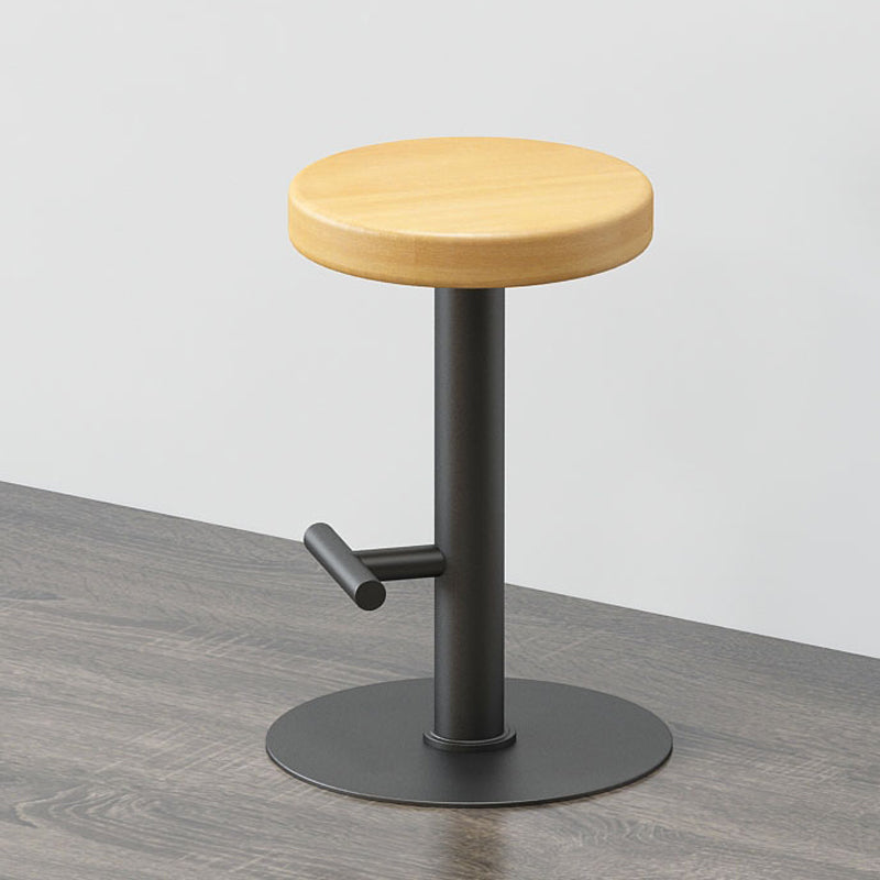 Contemporary Footrest Backless Barstool Matte Finish Home Stool Black 1 Piece Clearhalo 'Bar Furniture' 'Bar Stools' 'bar_stools' 'furn' 'furn_bar_stools' 'Furniture' 'furniture_bar_stools' 'Kitchen & Dining Furniture' 4769297