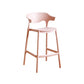 Plastic Contemporary Kitchen Dining Room Arm Stool Low Back Bar Stool Pink 1 Piece Counter Stool(26"H) Clearhalo 'Bar Furniture' 'Bar Stools' 'bar_stools' 'Furniture' 'furniture_bar_stools' 'Kitchen & Dining Furniture' 4769335