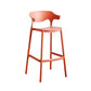 Plastic Contemporary Kitchen Dining Room Arm Stool Low Back Bar Stool Red 1 Piece Bar Stool(30"H) Clearhalo 'Bar Furniture' 'Bar Stools' 'bar_stools' 'Furniture' 'furniture_bar_stools' 'Kitchen & Dining Furniture' 4769359