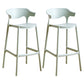 Plastic Contemporary Kitchen Dining Room Arm Stool Low Back Bar Stool Green Set of 2 Bar Stool(30"H) Clearhalo 'Bar Furniture' 'Bar Stools' 'bar_stools' 'Furniture' 'furniture_bar_stools' 'Kitchen & Dining Furniture' 4769369