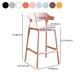 Plastic Contemporary Kitchen Dining Room Arm Stool Low Back Bar Stool Clearhalo 'Bar Furniture' 'Bar Stools' 'bar_stools' 'Furniture' 'furniture_bar_stools' 'Kitchen & Dining Furniture' 4769377