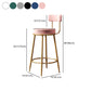 Nordic Glam Style Bar Stool Round Counter Bar Stool with Metal Legs Clearhalo 'Bar Furniture' 'Bar Stools' 'bar_stools' 'furn' 'furn_bar_stools' 'Furniture' 'furniture_bar_stools' 'Kitchen & Dining Furniture' 4769396