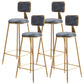 Nordic Glam Bar Stool Round Counter Bar-Stool with Metal Legs Clearhalo 'Bar Furniture' 'Bar Stools' 'bar_stools' 'furn' 'furn_bar_stools' 'Furniture' 'furniture_bar_stools' 'Kitchen & Dining Furniture' 4769401