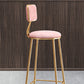 Nordic Glam Bar Stool Round Counter Bar-Stool with Metal Legs Clearhalo 'Bar Furniture' 'Bar Stools' 'bar_stools' 'furn' 'furn_bar_stools' 'Furniture' 'furniture_bar_stools' 'Kitchen & Dining Furniture' 4769407
