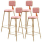 Nordic Glam Bar Stool Round Counter Bar-Stool with Metal Legs Clearhalo 'Bar Furniture' 'Bar Stools' 'bar_stools' 'furn' 'furn_bar_stools' 'Furniture' 'furniture_bar_stools' 'Kitchen & Dining Furniture' 4769408