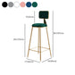 Nordic Glam Bar Stool Round Counter Bar-Stool with Metal Legs Clearhalo 'Bar Furniture' 'Bar Stools' 'bar_stools' 'furn' 'furn_bar_stools' 'Furniture' 'furniture_bar_stools' 'Kitchen & Dining Furniture' 4769419