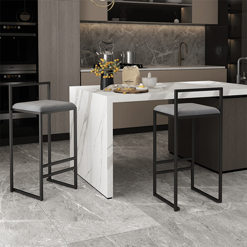 Contemporary Bar and Counter Stool Low Back Stool with Sled Base Clearhalo 'Bar Furniture' 'Bar Stools' 'bar_stools' 'furn' 'furn_bar_stools' 'Furniture' 'furniture_bar_stools' 'Kitchen & Dining Furniture' 4769420