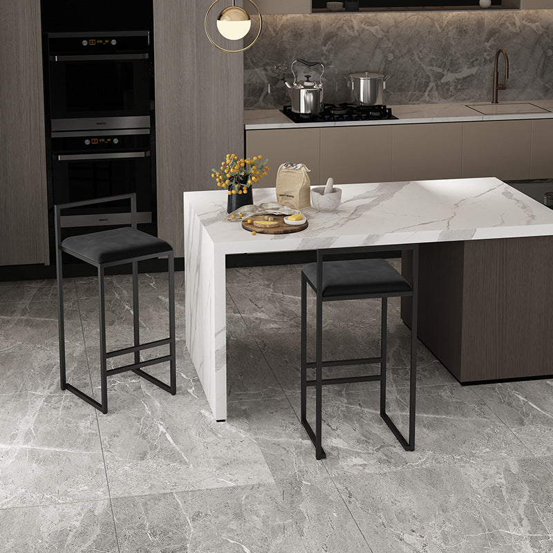 Contemporary Bar and Counter Stool Low Back Stool with Sled Base Clearhalo 'Bar Furniture' 'Bar Stools' 'bar_stools' 'furn' 'furn_bar_stools' 'Furniture' 'furniture_bar_stools' 'Kitchen & Dining Furniture' 4769422