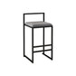 Contemporary Bar and Counter Stool Low Back Stool with Sled Base Grey 1 Piece Counter Stool(26"H) Clearhalo 'Bar Furniture' 'Bar Stools' 'bar_stools' 'furn' 'furn_bar_stools' 'Furniture' 'furniture_bar_stools' 'Kitchen & Dining Furniture' 4769433