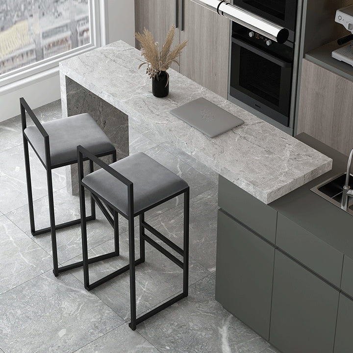 Contemporary Bar and Counter Stool Low Back Stool with Sled Base Clearhalo 'Bar Furniture' 'Bar Stools' 'bar_stools' 'furn' 'furn_bar_stools' 'Furniture' 'furniture_bar_stools' 'Kitchen & Dining Furniture' 4769436