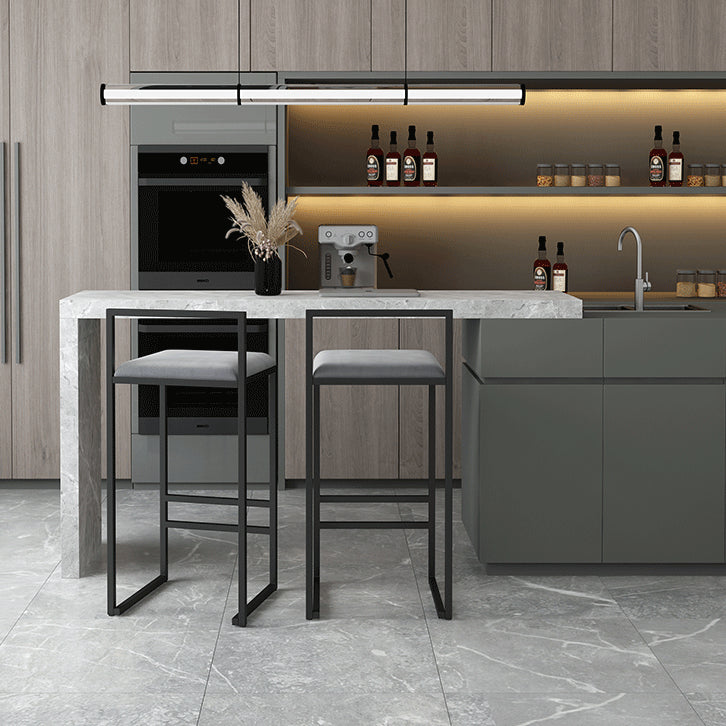Contemporary Bar and Counter Stool Low Back Stool with Sled Base Clearhalo 'Bar Furniture' 'Bar Stools' 'bar_stools' 'furn' 'furn_bar_stools' 'Furniture' 'furniture_bar_stools' 'Kitchen & Dining Furniture' 4769440