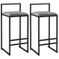 Contemporary Bar and Counter Stool Low Back Stool with Sled Base Grey 2 Piece Set Bar Stool(30"H) Clearhalo 'Bar Furniture' 'Bar Stools' 'bar_stools' 'furn' 'furn_bar_stools' 'Furniture' 'furniture_bar_stools' 'Kitchen & Dining Furniture' 4769441