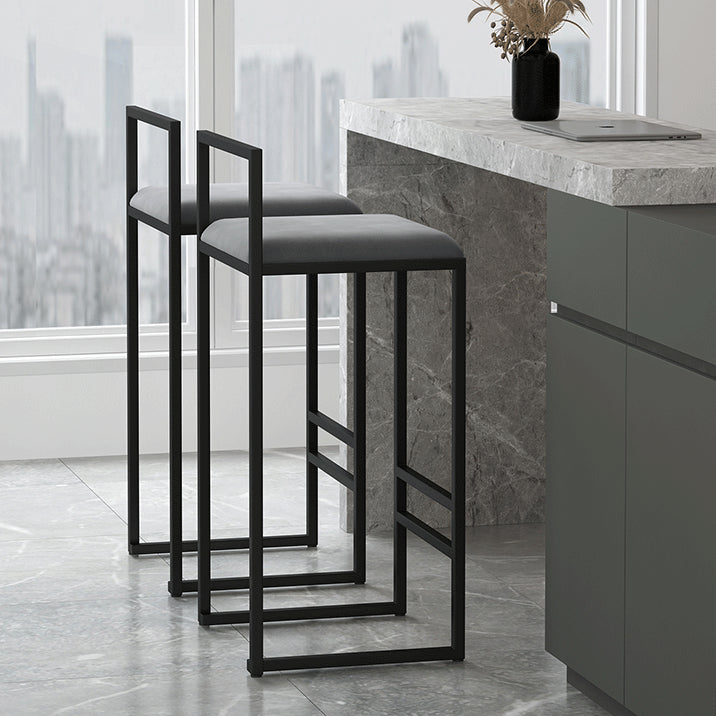 Contemporary Bar and Counter Stool Low Back Stool with Sled Base Clearhalo 'Bar Furniture' 'Bar Stools' 'bar_stools' 'furn' 'furn_bar_stools' 'Furniture' 'furniture_bar_stools' 'Kitchen & Dining Furniture' 4769442