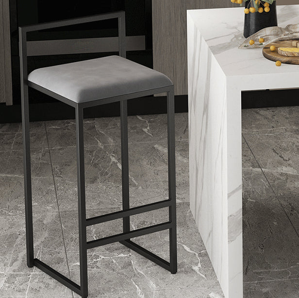 Contemporary Bar and Counter Stool Low Back Stool with Sled Base Clearhalo 'Bar Furniture' 'Bar Stools' 'bar_stools' 'furn' 'furn_bar_stools' 'Furniture' 'furniture_bar_stools' 'Kitchen & Dining Furniture' 4769444