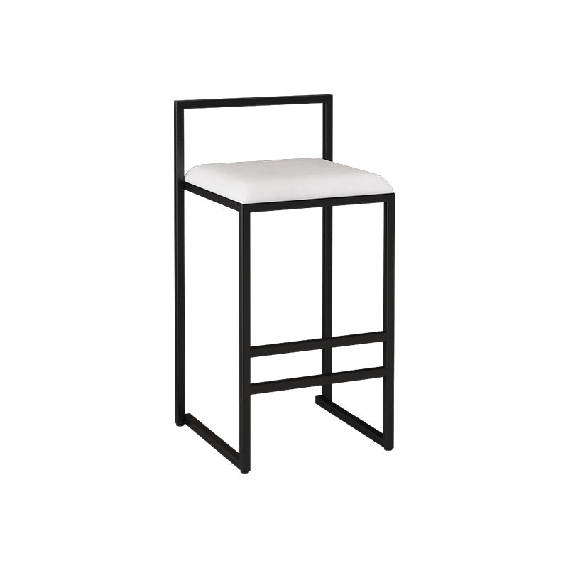 Contemporary Bar and Counter Stool Low Back Stool with Sled Base White 1 Piece Counter Stool(26"H) Clearhalo 'Bar Furniture' 'Bar Stools' 'bar_stools' 'furn' 'furn_bar_stools' 'Furniture' 'furniture_bar_stools' 'Kitchen & Dining Furniture' 4769445