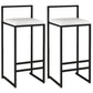Contemporary Bar and Counter Stool Low Back Stool with Sled Base White 2 Piece Set Bar Stool(30"H) Clearhalo 'Bar Furniture' 'Bar Stools' 'bar_stools' 'furn' 'furn_bar_stools' 'Furniture' 'furniture_bar_stools' 'Kitchen & Dining Furniture' 4769449