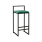 Contemporary Bar and Counter Stool Low Back Stool with Sled Base Green 1 Piece Bar Stool(30"H) Clearhalo 'Bar Furniture' 'Bar Stools' 'bar_stools' 'furn' 'furn_bar_stools' 'Furniture' 'furniture_bar_stools' 'Kitchen & Dining Furniture' 4769454