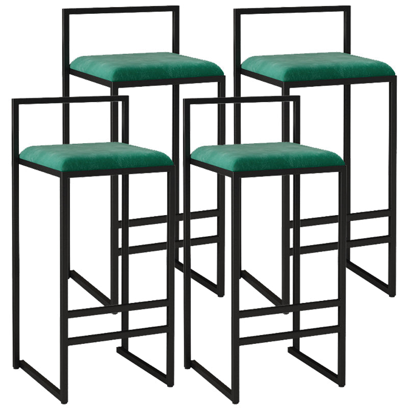 Contemporary Bar and Counter Stool Low Back Stool with Sled Base Green 4 Piece Set Bar Stool(30"H) Clearhalo 'Bar Furniture' 'Bar Stools' 'bar_stools' 'furn' 'furn_bar_stools' 'Furniture' 'furniture_bar_stools' 'Kitchen & Dining Furniture' 4769456