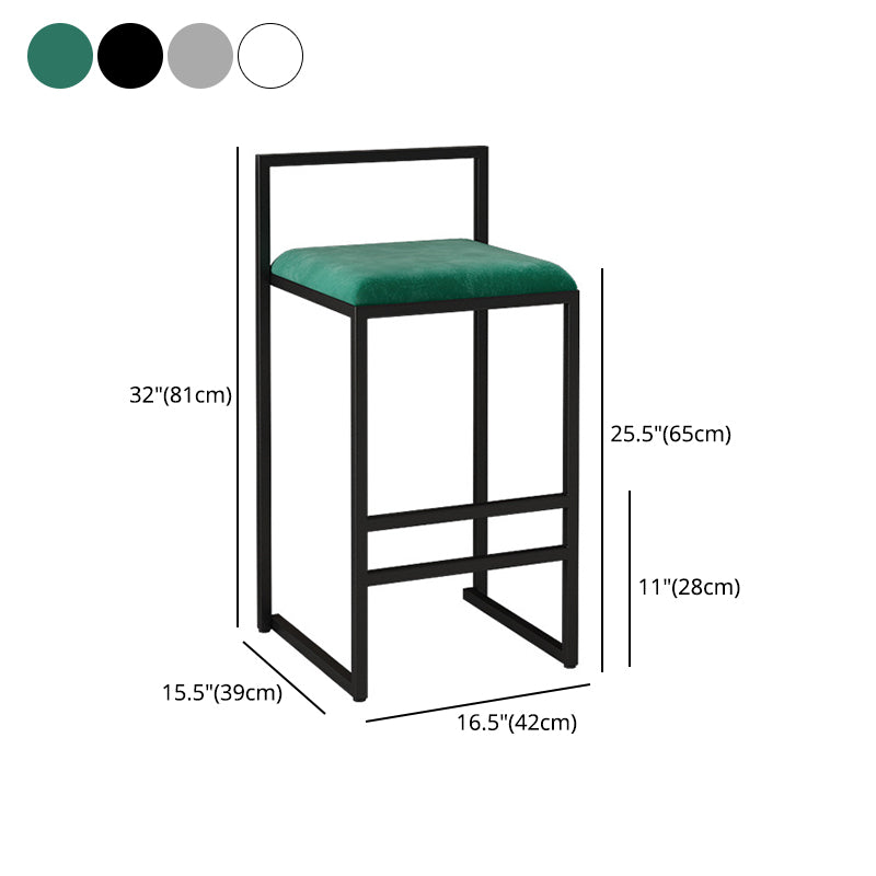 Contemporary Bar and Counter Stool Low Back Stool with Sled Base Clearhalo 'Bar Furniture' 'Bar Stools' 'bar_stools' 'furn' 'furn_bar_stools' 'Furniture' 'furniture_bar_stools' 'Kitchen & Dining Furniture' 4769457