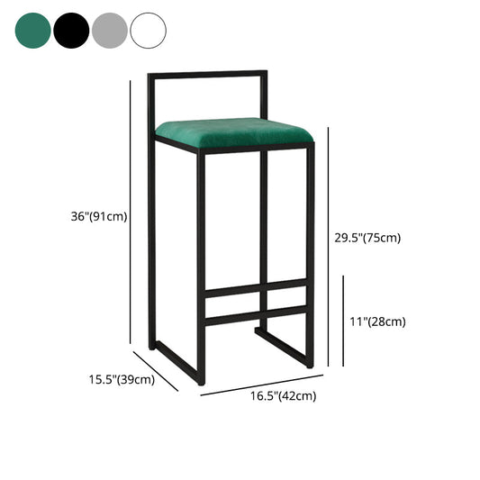 Contemporary Bar and Counter Stool Low Back Stool with Sled Base Clearhalo 'Bar Furniture' 'Bar Stools' 'bar_stools' 'furn' 'furn_bar_stools' 'Furniture' 'furniture_bar_stools' 'Kitchen & Dining Furniture' 4769458