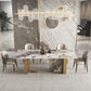 Luxury 1/2/3/4/5/6/8/9 Pieces Dining Set Sintered Stone Dining Table with Leather Chairs 6 Pieces: Table, 5 Chairs Clearhalo 'Dining Room Sets' 'Dining Tables & Seating' 'dining_room_set' 'furn' 'furn_dining_room_set' 'Furniture' 'furniture_dining_room_set' 'Kitchen & Dining Furniture' 4769488