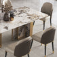 Luxury 1/2/3/4/5/6/8/9 Pieces Dining Set Sintered Stone Dining Table with Leather Chairs Clearhalo 'Dining Room Sets' 'Dining Tables & Seating' 'dining_room_set' 'furn' 'furn_dining_room_set' 'Furniture' 'furniture_dining_room_set' 'Kitchen & Dining Furniture' 4769496