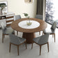 Modern 1/4/7 Pieces Round Dinette Set Ash Wood Dining Table Set with Stone Turntable Clearhalo 'Dining Room Sets' 'Dining Tables & Seating' 'dining_room_set' 'furn' 'furn_dining_room_set' 'Furniture' 'furniture_dining_room_set' 'Kitchen & Dining Furniture' 4769507