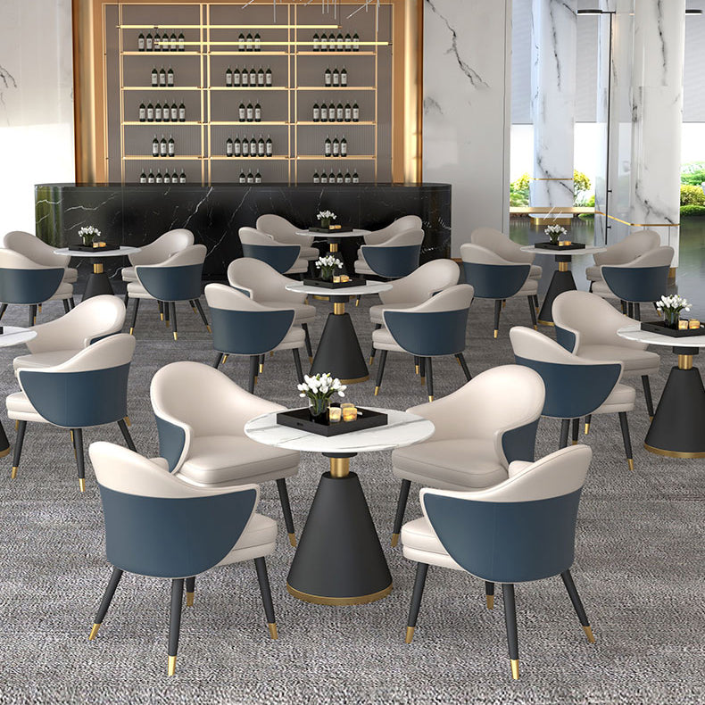 Contemporary 1/5 Pieces Dining Set Metal Dining Room Set for Home Use Clearhalo 'Dining Room Sets' 'Dining Tables & Seating' 'dining_room_set' 'furn' 'furn_dining_room_set' 'Furniture' 'furniture_dining_room_set' 'Kitchen & Dining Furniture' 4769535