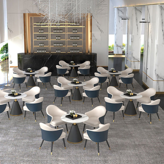 Contemporary 1/5 Pieces Dining Set Metal Dining Room Set for Home Use Clearhalo 'Dining Room Sets' 'Dining Tables & Seating' 'dining_room_set' 'furn' 'furn_dining_room_set' 'Furniture' 'furniture_dining_room_set' 'Kitchen & Dining Furniture' 4769536