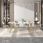 Luxury 1/2/5/7 Pieces Dining Set Sintered Stone Top Dining Table with Leather Chairs 5 Pieces: Table, 4 Chairs Clearhalo 'Dining Room Sets' 'Dining Tables & Seating' 'dining_room_set' 'furn' 'furn_dining_room_set' 'Furniture' 'furniture_dining_room_set' 'Kitchen & Dining Furniture' 4769542