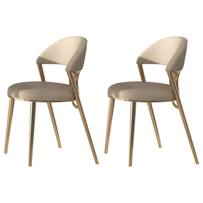 Luxury 1/2/5/7 Pieces Dining Set Sintered Stone Top Dining Table with Leather Chairs 2 Grey Chairs Clearhalo 'Dining Room Sets' 'Dining Tables & Seating' 'dining_room_set' 'furn' 'furn_dining_room_set' 'Furniture' 'furniture_dining_room_set' 'Kitchen & Dining Furniture' 4769543