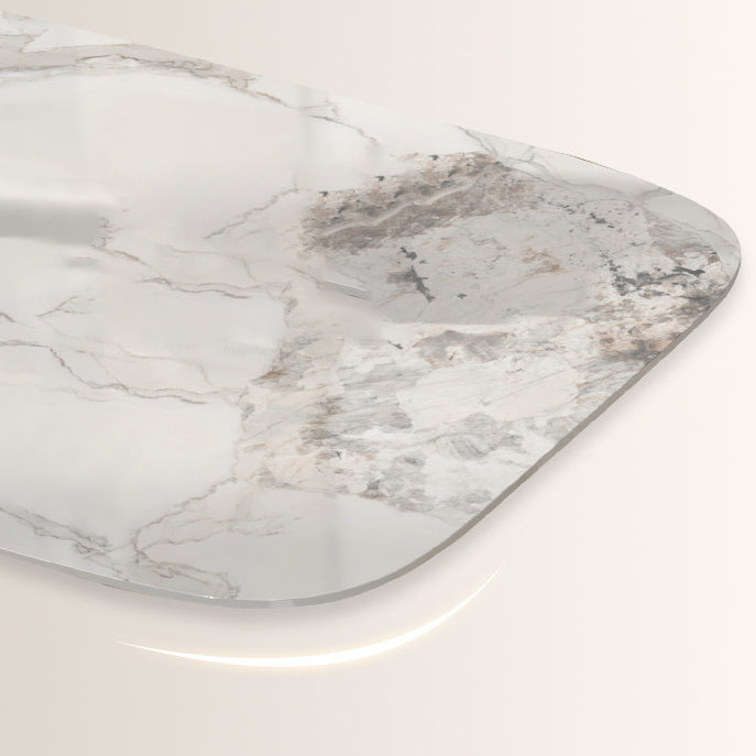 Luxury 1/2/5/7 Pieces Dining Set Sintered Stone Top Dining Table with Leather Chairs Clearhalo 'Dining Room Sets' 'Dining Tables & Seating' 'dining_room_set' 'furn' 'furn_dining_room_set' 'Furniture' 'furniture_dining_room_set' 'Kitchen & Dining Furniture' 4769548