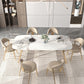 Luxury 1/2/5/7 Pieces Dining Set Sintered Stone Top Dining Table with Leather Chairs Clearhalo 'Dining Room Sets' 'Dining Tables & Seating' 'dining_room_set' 'furn' 'furn_dining_room_set' 'Furniture' 'furniture_dining_room_set' 'Kitchen & Dining Furniture' 4769551