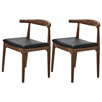 Modern 1/2/5 Pieces Dining Set Solid Wood Dining Table Set for Home Use 2 Black Chairs Clearhalo 'Dining Room Sets' 'Dining Tables & Seating' 'dining_room_set' 'furn' 'furn_dining_room_set' 'Furniture' 'furniture_dining_room_set' 'Kitchen & Dining Furniture' 4769561