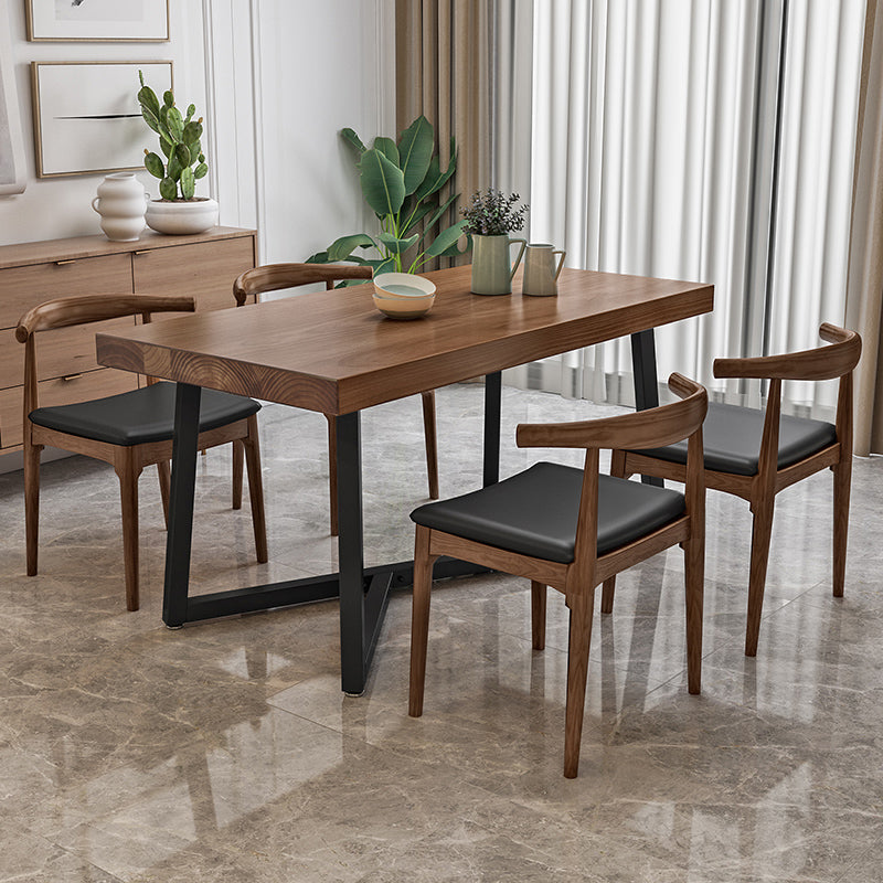 Modern 1/2/5 Pieces Dining Set Solid Wood Dining Table Set for Home Use Clearhalo 'Dining Room Sets' 'Dining Tables & Seating' 'dining_room_set' 'furn' 'furn_dining_room_set' 'Furniture' 'furniture_dining_room_set' 'Kitchen & Dining Furniture' 4769562