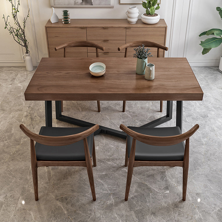 Modern 1/2/5 Pieces Dining Set Solid Wood Dining Table Set for Home Use Clearhalo 'Dining Room Sets' 'Dining Tables & Seating' 'dining_room_set' 'furn' 'furn_dining_room_set' 'Furniture' 'furniture_dining_room_set' 'Kitchen & Dining Furniture' 4769564