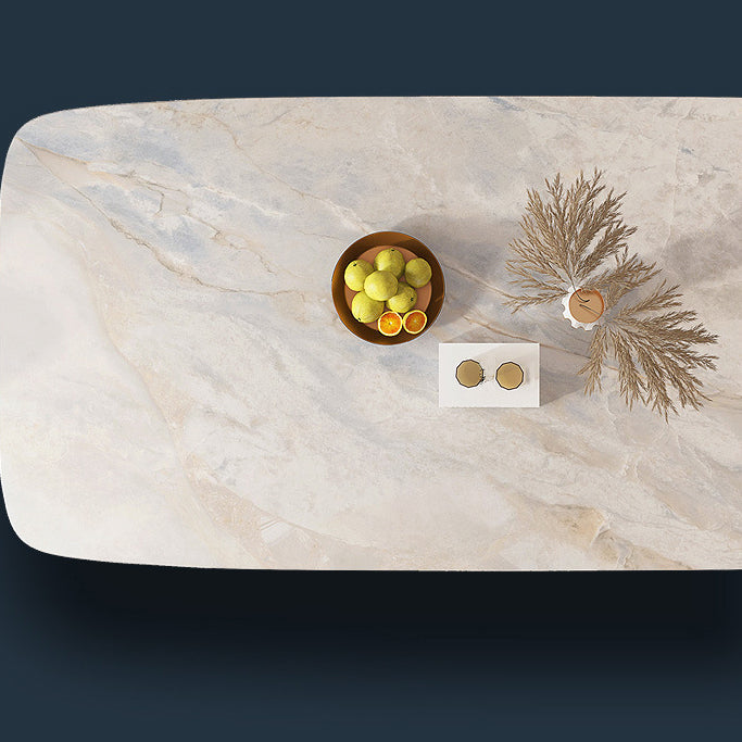 Luxury 1/2/5/7/9 Pieces Dining Set Sintered Stone Dining Table with Leather Chairs Clearhalo 'Dining Room Sets' 'Dining Tables & Seating' 'dining_room_set' 'furn' 'furn_dining_room_set' 'Furniture' 'furniture_dining_room_set' 'Kitchen & Dining Furniture' 4769584