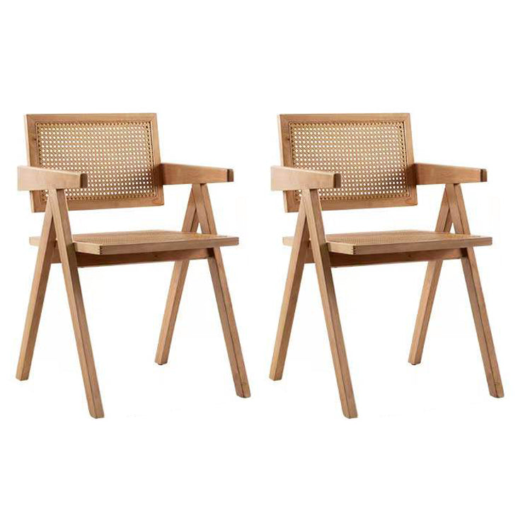 Modern 1/2/3/5 Pieces Beige Dinette Set Pine Wood Rectangle Dining Table Set 2 Wood Chairs Clearhalo 'Dining Room Sets' 'Dining Tables & Seating' 'dining_room_set' 'furn' 'furn_dining_room_set' 'Furniture' 'furniture_dining_room_set' 'Kitchen & Dining Furniture' 4769612