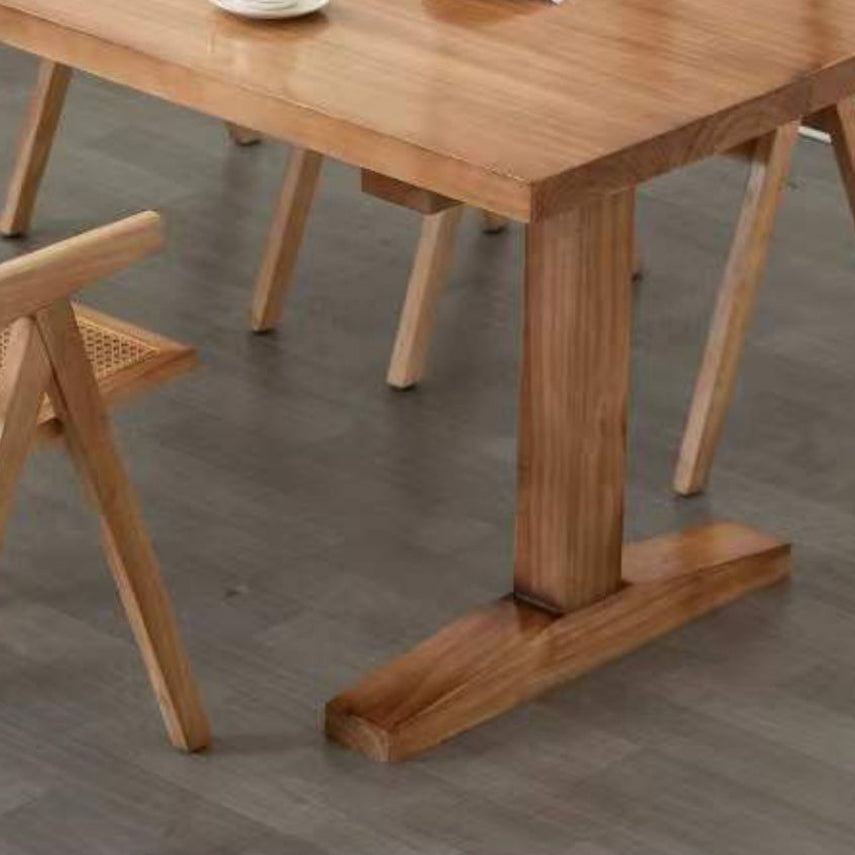 Modern 1/2/3/5 Pieces Beige Dinette Set Pine Wood Rectangle Dining Table Set Clearhalo 'Dining Room Sets' 'Dining Tables & Seating' 'dining_room_set' 'furn' 'furn_dining_room_set' 'Furniture' 'furniture_dining_room_set' 'Kitchen & Dining Furniture' 4769619