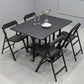 Modern 1/2/5/7 Pieces Foldable Dinette Set Black Wood Dining Table Set for Kitchen 5 Pieces: Table, 4 Chairs Clearhalo 'Dining Room Sets' 'Dining Tables & Seating' 'dining_room_set' 'furn' 'furn_dining_room_set' 'Furniture' 'furniture_dining_room_set' 'Kitchen & Dining Furniture' 4769646