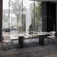 Designer Style 1/3/4/5/6 Pieces Dining Set Sintered Stone Dining Table with Leather Chairs 5 Pieces: Table, 4 Chairs Clearhalo 'Dining Room Sets' 'Dining Tables & Seating' 'dining_room_set' 'furn' 'furn_dining_room_set' 'Furniture' 'furniture_dining_room_set' 'Kitchen & Dining Furniture' 4769678