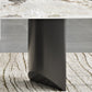 Designer Style 1/3/4/5/6 Pieces Dining Set Sintered Stone Dining Table with Leather Chairs Clearhalo 'Dining Room Sets' 'Dining Tables & Seating' 'dining_room_set' 'furn' 'furn_dining_room_set' 'Furniture' 'furniture_dining_room_set' 'Kitchen & Dining Furniture' 4769684
