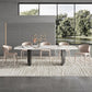 Designer Style 1/3/4/5/6 Pieces Dining Set Sintered Stone Dining Table with Leather Chairs 6 Pieces: Table, 5 Chairs Clearhalo 'Dining Room Sets' 'Dining Tables & Seating' 'dining_room_set' 'furn' 'furn_dining_room_set' 'Furniture' 'furniture_dining_room_set' 'Kitchen & Dining Furniture' 4769686